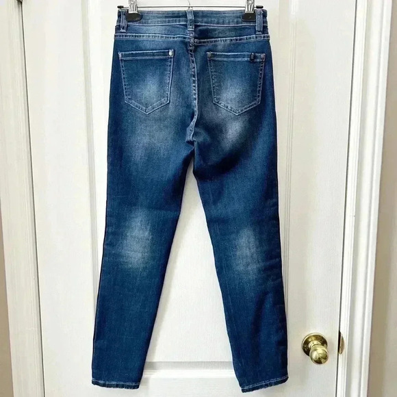 Buffalo Faith Side Stripe Mid Rise Ankle Crop Stretch Skinny Jeans Blue Size 26 - Picture 5 of 14